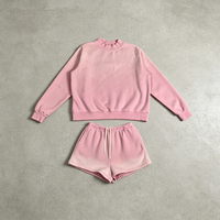 Sweat-shirt en molleton de coton personnalisé avec logo, style streetwear, broderie appliquée, effet délavé, fabriqué en Chine