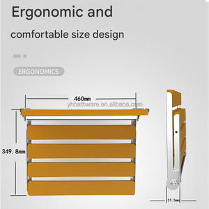 Siège de <span class=keywords><strong>douche</strong></span> pliable mural en ABS et acier inoxydable, chaise de <span class=keywords><strong>douche</strong></span> rabattable, banc de salle de bain <span class=keywords><strong>pour</strong></span> personnes âgées et handicapées - Product Image 4