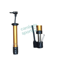 Lightweight Portable Bike Tire Inflator Pump with Valve Adapter and Needle for Ball, 30 to 50 PSI, Durable Plastic