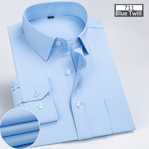 Chemises pour hommes bleu ciel officielles d'été à manches longues chinoises à <span class=keywords><strong>prix</strong></span> abordable - Product Image 4