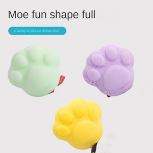 Brosse de bain pour bébé, éponge douce en forme de patte de chat pour la douche, éliminateur de peaux mortes, éponge de bain pour bébé en PE, motif dessin animé, pour le lavage domestique - Product Image 3