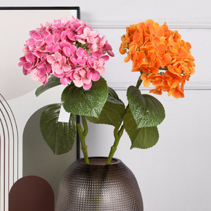 Rubberized <b>Hydrangea</b> <b>Artificial</b> Flowers Single Stem High Simulation Silk Flower For Home Decor Wedding Photography Props - Product Image 2