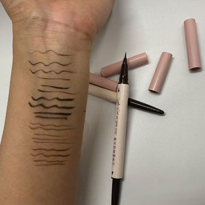 Delineador <span class=keywords><strong>de</strong></span> <span class=keywords><strong>Ojos</strong></span> Líquido en Gel Activado por Agua <span class=keywords><strong>de</strong></span> Doble Punta Efecto Camaleón Coreano, Ultrafino, Negro con Brillo, Resistente al Agua, con Pincel Estampador - Product Image 6