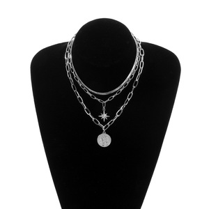 Colgante de Avatar redondo geométrico de joyería transfronteriza europea y americana para mujer Vintage Starburst Rhinestone hueso de serpiente - Product Image 6