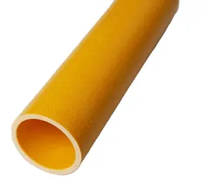 10m length pultruded GRP bar 55mm diameter fiberglass round tube for railway industry