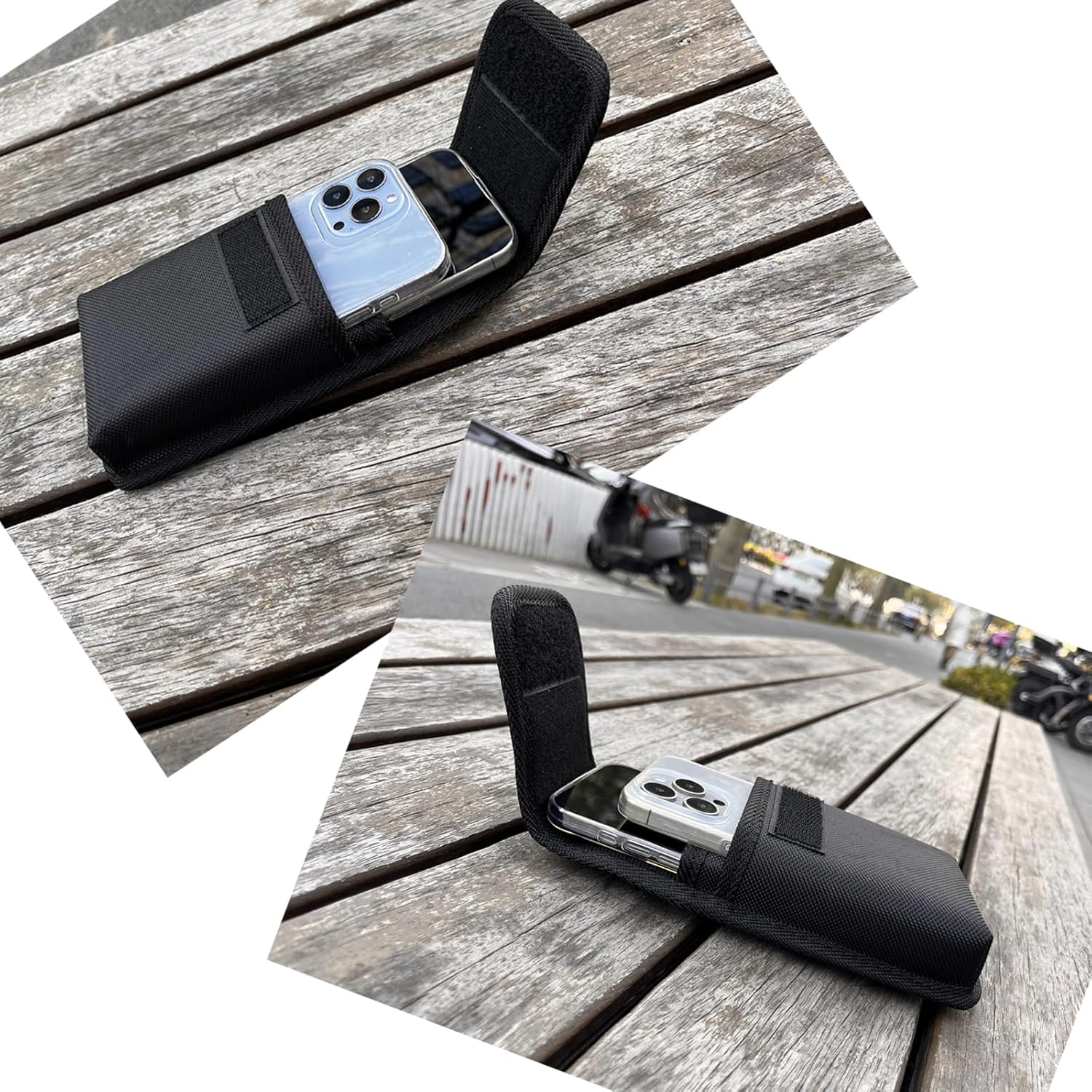 Two Phone Case Holder with Strong Belt Clip for Iphone & Samsung