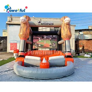 इंटरैक्टिव पार्क Inflatable बेसबॉल मारा बल्लेबाजी खेल खेल कोर्ट बेसबॉल बल्लेबाजी पिंजरे जाल