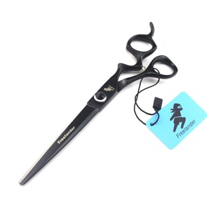 Tijeras de peluquería con mango curvo, para el hogar, para salón de belleza, 7,0 pintura - Product Image 6