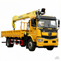 Camion grue monté sur châssis Shaanxi Auto DeLong L5000 4x2 |   Grue télescopique hydraulique CLW de 8 tonnes à vendre, camion-grue hydraulique