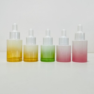 Custom Cosmetic Packaging 30ml Glass Serum <b>Bottle</b> Empty pink Red Blue Green Purple Frosted Essential Oil Glass <b>Dropper</b> <b>Bottle</b> - Product Image 5