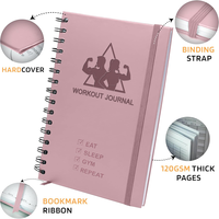 Carnet de notes numérique imprimé UV avec couverture en spirale, marque Yonghao, 80 feuilles, journal de fitness, planificateur d'entraînement, carnet de suivi de la salle de sport, personnalisé