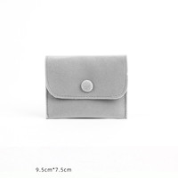 벨벳 로고 Dustbag 마이크로 화이버 린넨 에코 펠트 그레이 팔찌 천 사용자 정의 코튼 버튼 클로저 쥬얼리 가방 포장 파우치