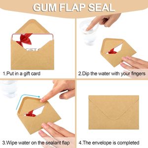 Gift Greeting Cards Letter <strong>Brown</strong> <strong>Kraft</strong> Paper Mailing Mini <strong>Envelope</strong> Self-Adhesive Paper Party Wedding Invitation <strong>Envelope</strong> - Product Image 5