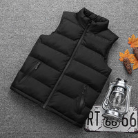 Groothandel Custom Winter Stand Kraag Mouwloze Jas Mannen Vest Down Katoenen Vest