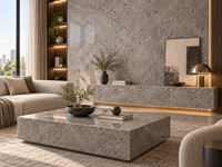 Dalles de marbre gris ottoman en pierre naturelle pour tables basses, comptoirs de bar, panneaux muraux, marches d'escalier, meubles-lavabos et carreaux de sol