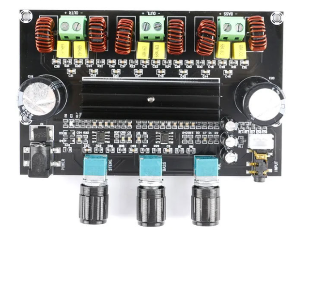 TPA3116D2 Digital Power Amplifier Board, 80W + 80W + 100W, XH-M573 High-Power 2.1 Channel Amplifier