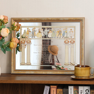 Cuadro Decorativo <span class=keywords><strong>Art</strong></span> <span class=keywords><strong>Deco</strong></span> con Espejo, Música de Piano Hecha a Mano, Naturaleza Muerta, Decoración de Nicho para Salas de Piano, Regalo de Boda, Marco de Madera - Product Image 1
