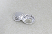 Boîte à tartelettes en aluminium Topwell, résistante au four et au micro-ondes, jetable, avec couvercle en plastique PET, moule en pulpe de qualité alimentaire