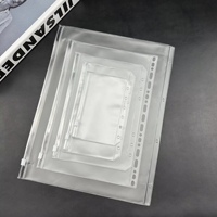 Pochette de classement A5 personnalisée en PVC transparent, étanche et durable, avec fermeture éclair, pour documents, crayons, carnets et espèces