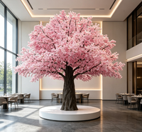 Arbre de cerisier blanc personnalisé, fleurs roses, violettes et bleues, arbre de mariage Sakura, centre de table pour la décoration