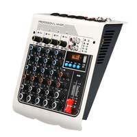 Console de mixage audio professionnelle 4 canaux USB DJ avec effets numériques et alimentation fantôme 48V pour les performances sur scène