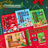 Kerstmis Draagbare 6-delige Set Basisschool Kantoorartikelen Cadeauset Kinderleercadeaus Prijzen Kleuterschool Gemaakt in China