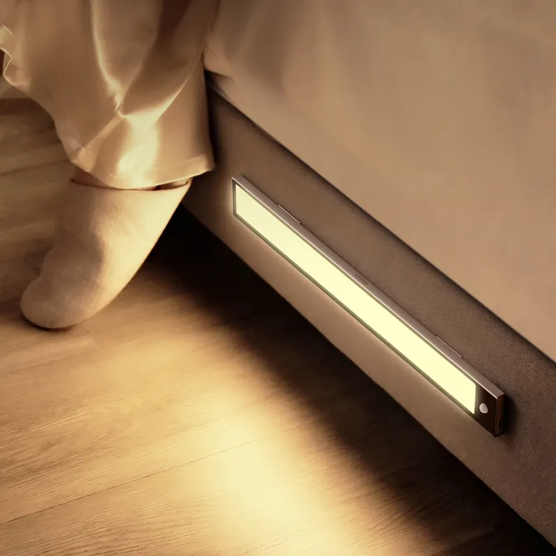 Luz Nocturna Ultra delgada para montar en superficie, luz LED de 2W para cocina debajo del armario, batería con Sensor de movimiento