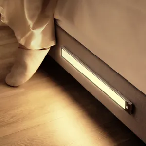 Lumière nocturne Ultra mince Rechargeable montage en Surface 2W LED cuisine sous l'armoire lumière de batterie avec capteur de mouvement