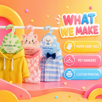 Cintre en carton recyclable et léger, personnalisable, pour boutique de vêtements pour animaux de compagnie, fournisseur, commande en gros
