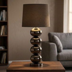 <b>Black</b> Nickel Plated LED Floor Lamp with Drum <b>Shade</b> Modern Design for Bedroom Decoration Warm White Residential <b>Lighting</b> - Product Image 5