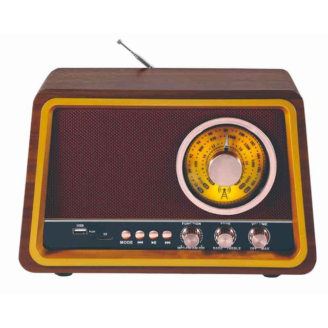 MLK-8394 Classic Wooden built-in Speaker Am Fm Sw Radio retro turntable home Radio