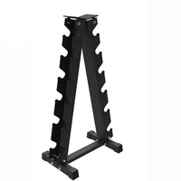 YIHONG YHAC-035 Support de rangement robuste pour 6 paires d'haltères avec socle pour usage domestique, noir, accessoire de musculation pour banc et rack