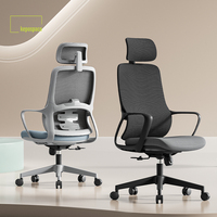 Chaise de bureau ergonomique de grande taille pour personnes corpulentes et de grande taille, avec soutien lombaire, réglable en hauteur, chaise de direction en maille avec appui-tête