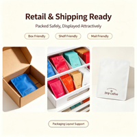 Sachet d'Emballage Café Moulu Boisson Poudre Thé Échantillon Petits Sachets Mylar pour Café Drip et Sacs d'Enveloppe