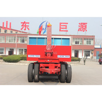 Semi-remorque à benne basculante en acier, fournie par une usine chinoise, avec timon et plateau tournant, capacité de charge utile de plus de 30 000 kg