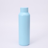 Bouteille d'eau isotherme en acier inoxydable de 500 ml, bleu ciel, à petite ouverture, pour le sport, la gym, le cyclisme, les voyages