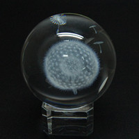 Chevaliers du zodiaque lueur dans l'obscurité 3d boule de cristal intérieur laser gravé au laser 3d sculpté au laser boule de cristal lumière sphère gravée