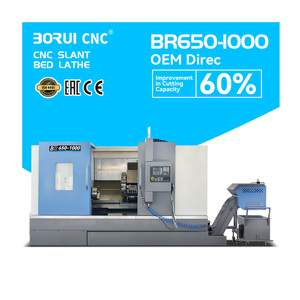 <span class=keywords><strong>Tour</strong></span> CNC à banc incliné horizontal haute rigidité BR650 avec commande GSK et base en fonte amortie pour le tournage d'électrodes en graphite et de céramique - Product Image 1