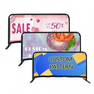 Outdoor Printing Cafe Banner for Advertising Tube <b>Frame</b> Windbreak Safety Sidewalk Cafe Barrier With Banner - Product Image 1
