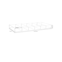 Lunettes de soleil en acrylique sur mesure, organisateur divisé, étui de rangement transparent à 6 fentes pour lunettes, plateau d'affichage empilable pour lunettes de soleil
