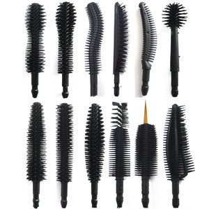 Brosse applicatrice de mascara en silicone, brosse à cils en caoutchouc - Product Image 1