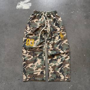 Custom 100% Cotton French Terry Hoodie and Jogger Set Men's <b>Camouflage</b> Digital Printing Embroidery Streetwear Tracksuit For Men - Product Image 3