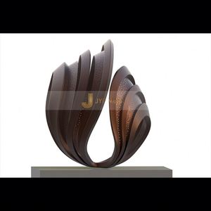 ANW9850 Sculpture d'animal Art Déco en acier inoxydable poli miroir, décoration de jardin personnalisée pour villa et aménagement paysager - Product Image 2