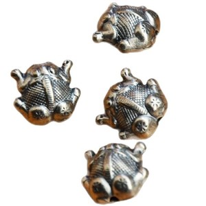 Perles d'espacement en forme de grenouille en argent antique, forme irrégulière, pour la fabrication de bracelets, 37 pièces Z017 - Product Image 4