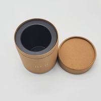 Boîte cylindrique en carton personnalisée avec couvercle en fer blanc, tube d'emballage pour le stockage de cadeaux, de thé ou de bougies