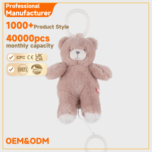 Nuovo Arrivo: Giocattolo Musicale Pendente in Peluche, Modello Orsetto, Elefante, Coniglio, Mobile per Culla con Carillon, Regalo per Neonati - Product Image 5