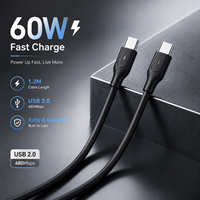 Câble USB-C vers USB-C 60W en gros, 2,0 m, charge rapide PD 3A, USB 2.0, câble de données tressé en nylon Type C pour ordinateur portable et téléphone, OEM ODM