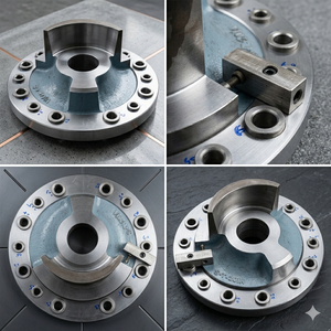 Gabarit de perçage circulaire en acier doux pour usinage industriel, tolérance de 0,05 mm pour un alignement précis des trous - Product Image 5