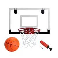 Miket-Mini aro colgante ajustable para interiores, aro de baloncesto para juegos familiares para niños y adultos, montaje en pared para puerta de casa y oficina