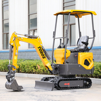 Mini-excavatrice TOROS 1 tonne, 1,2 tonne, 2 tonnes, moteur Kubota, EPA EURO 5, micro-excavatrice compacte sur chenilles pour la maison, le jardin, la ferme